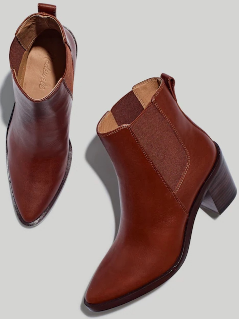 Madewell Chelsea Ankle Boot in Chestnut Brown